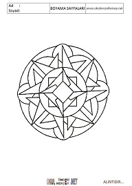 Mandala boyama sayfaları